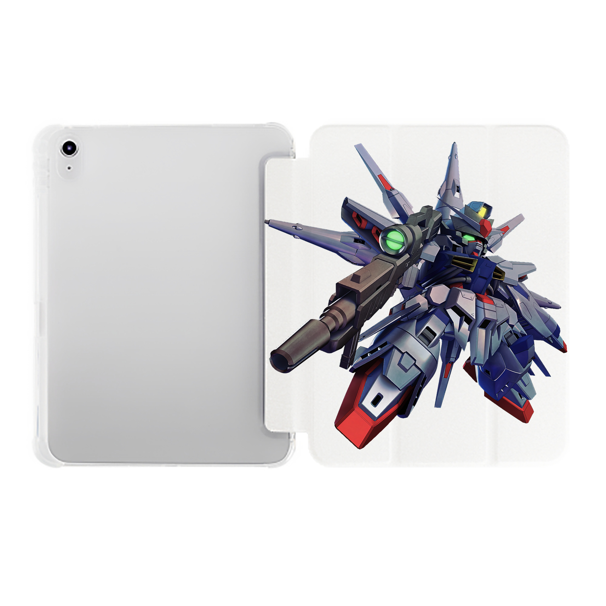 （画像用） 機動戦士ガンダム Mobile Suit Gundam IPad ケース ペン収納付き 三つ折りスタンド PUレザー×シリコン 対応機種9.5/10.5/10.9インチ